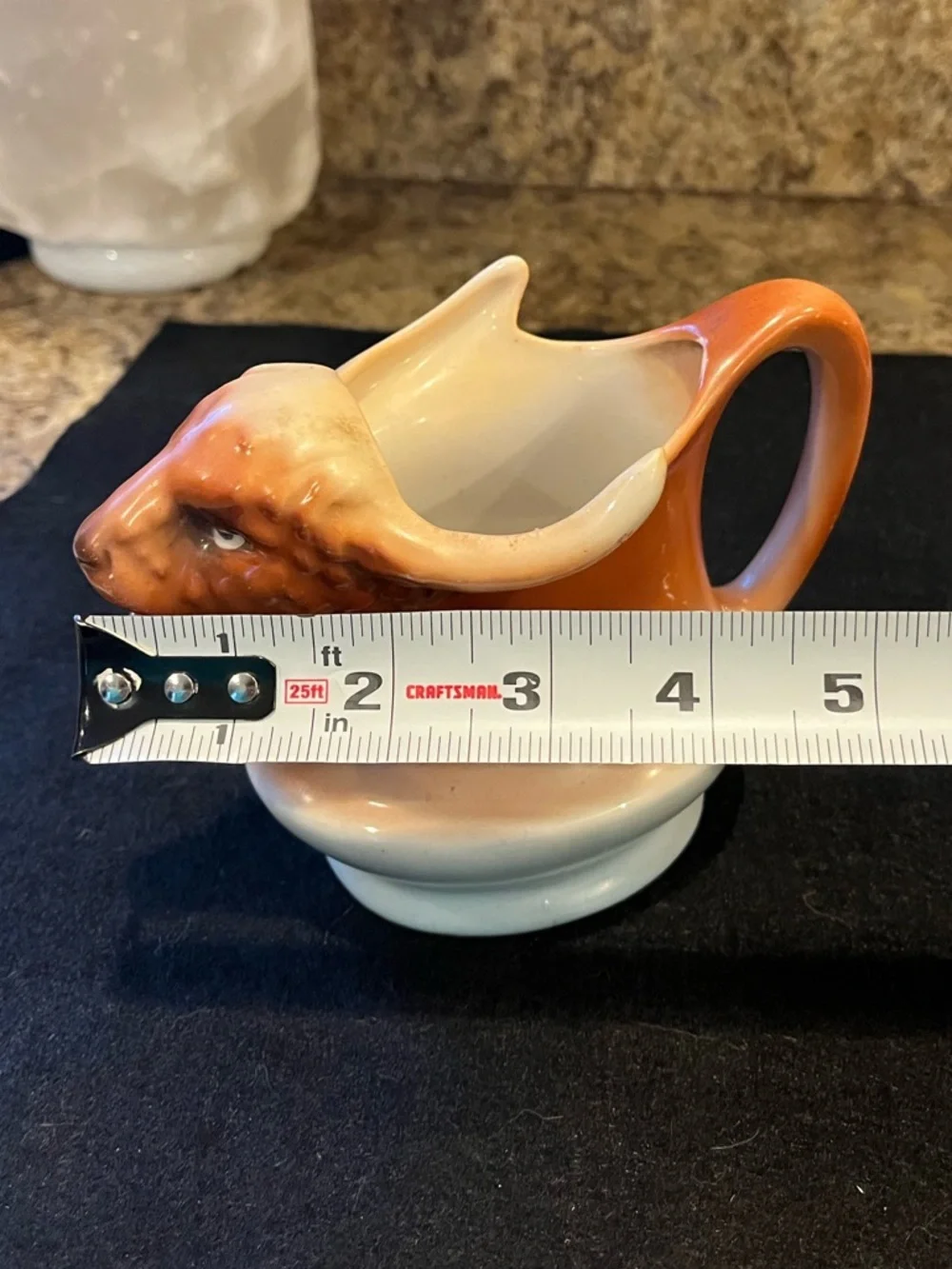 Vintage Royal Bruxonia Austria Water Buffalo Bison Head Creamer Pitcher